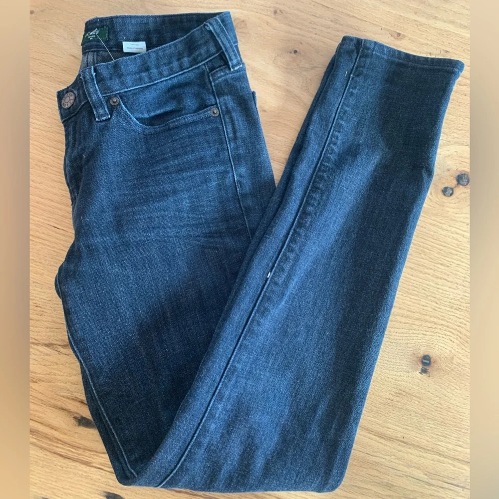 J.Crew‎ Stretch Women’s Toothpick Jeans Denim Size 27 Dark-wash Skinny Leg